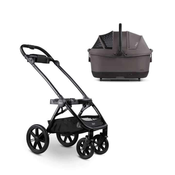 Ashen+Black Maeve iso6X Wind + Roscoe Trek Pet Car Seat and Stroller Travel System