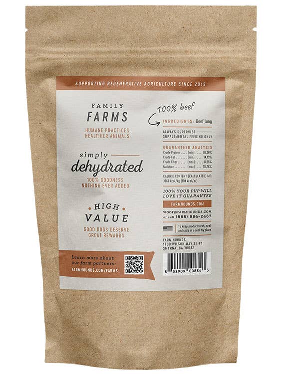 Beef Lung Treats - All-Natural - 2oz