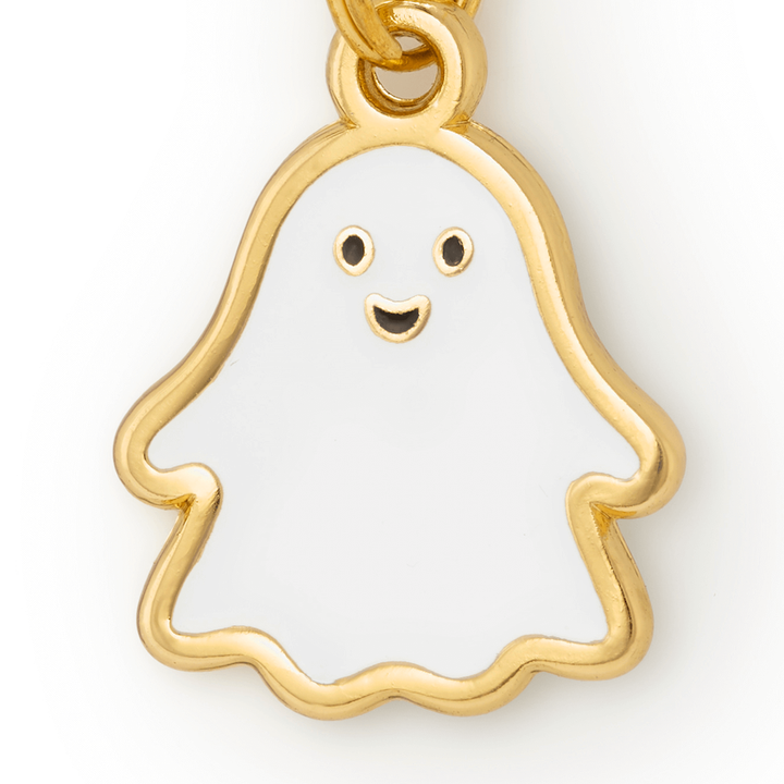 Glow-in-the-Dark Ghost Collar Charm