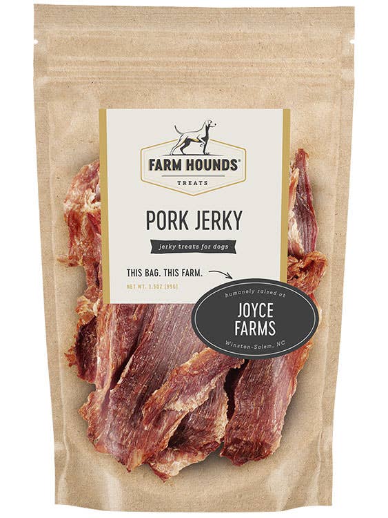 Pork Jerky Dog Treats - All-Natural - 3.5oz