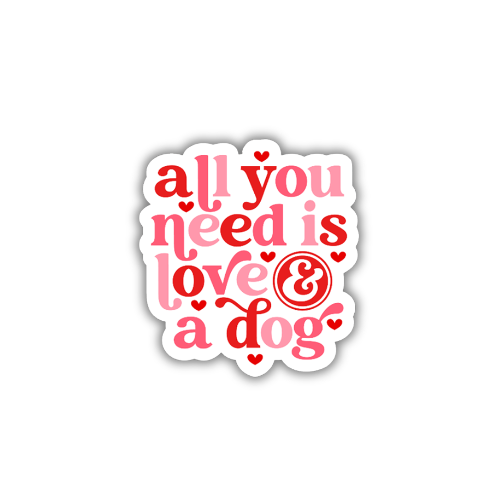 Love Dog Vinyl Sticker