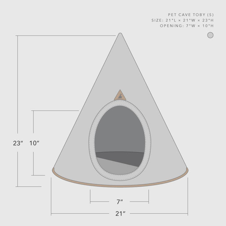 Recycled Felt Pet Cave (Gray) – Modern Foldable Dog House