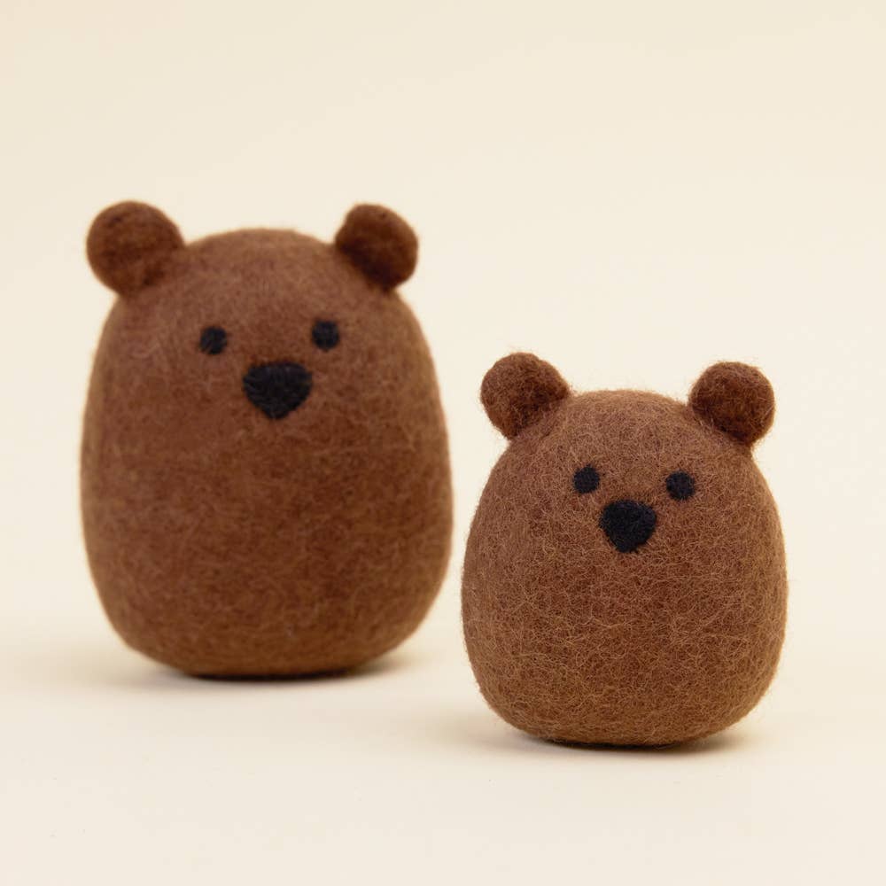 Wool Brown Bear Wool Dog Toy