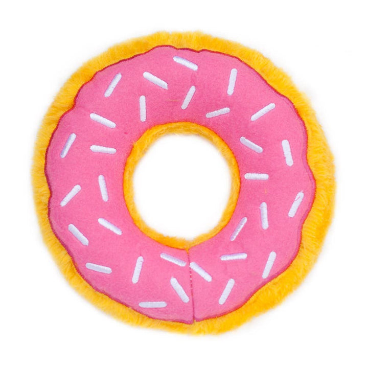 Junior Donutz Strawberry Large Dog Toy