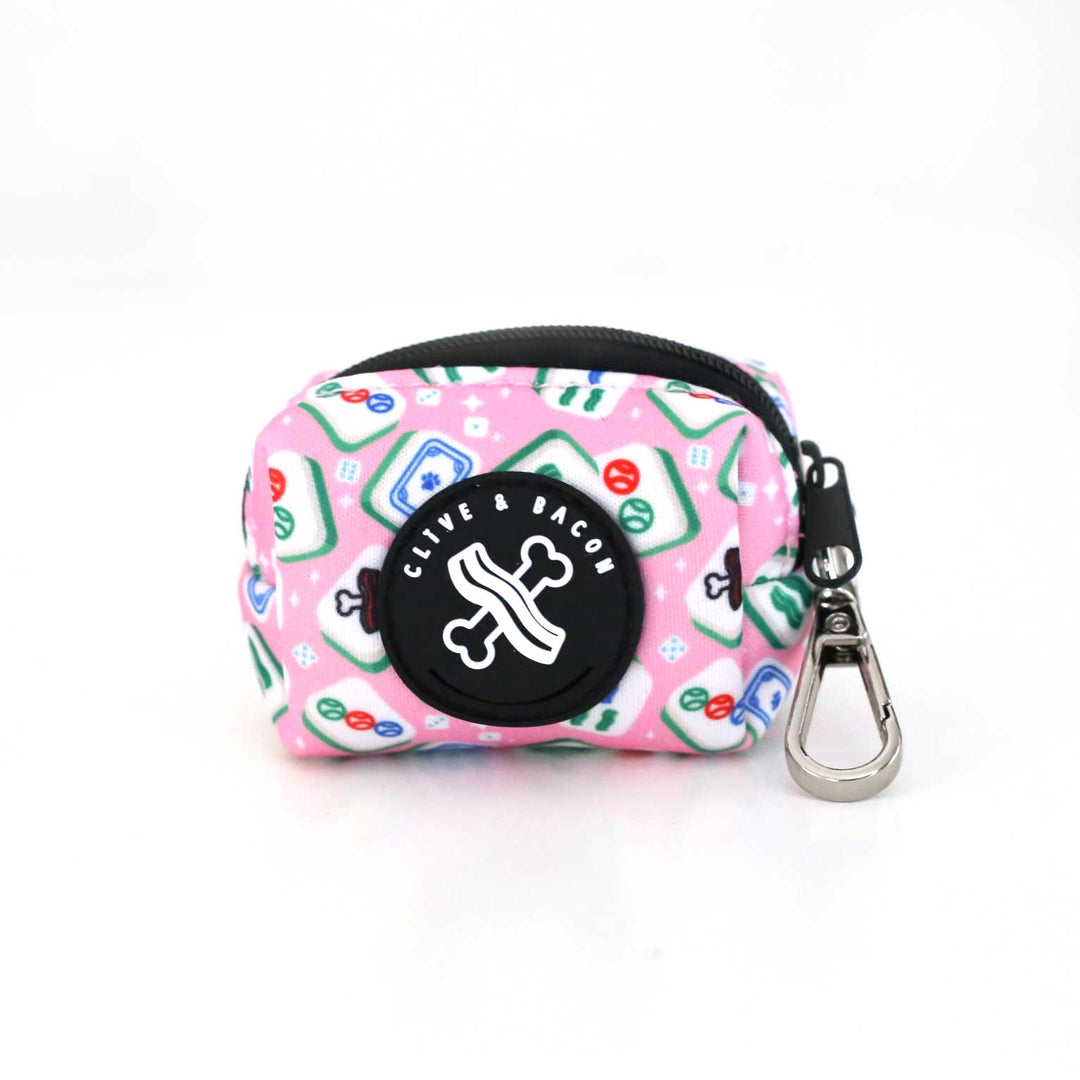Mahjong Pink Poop Bag Holder