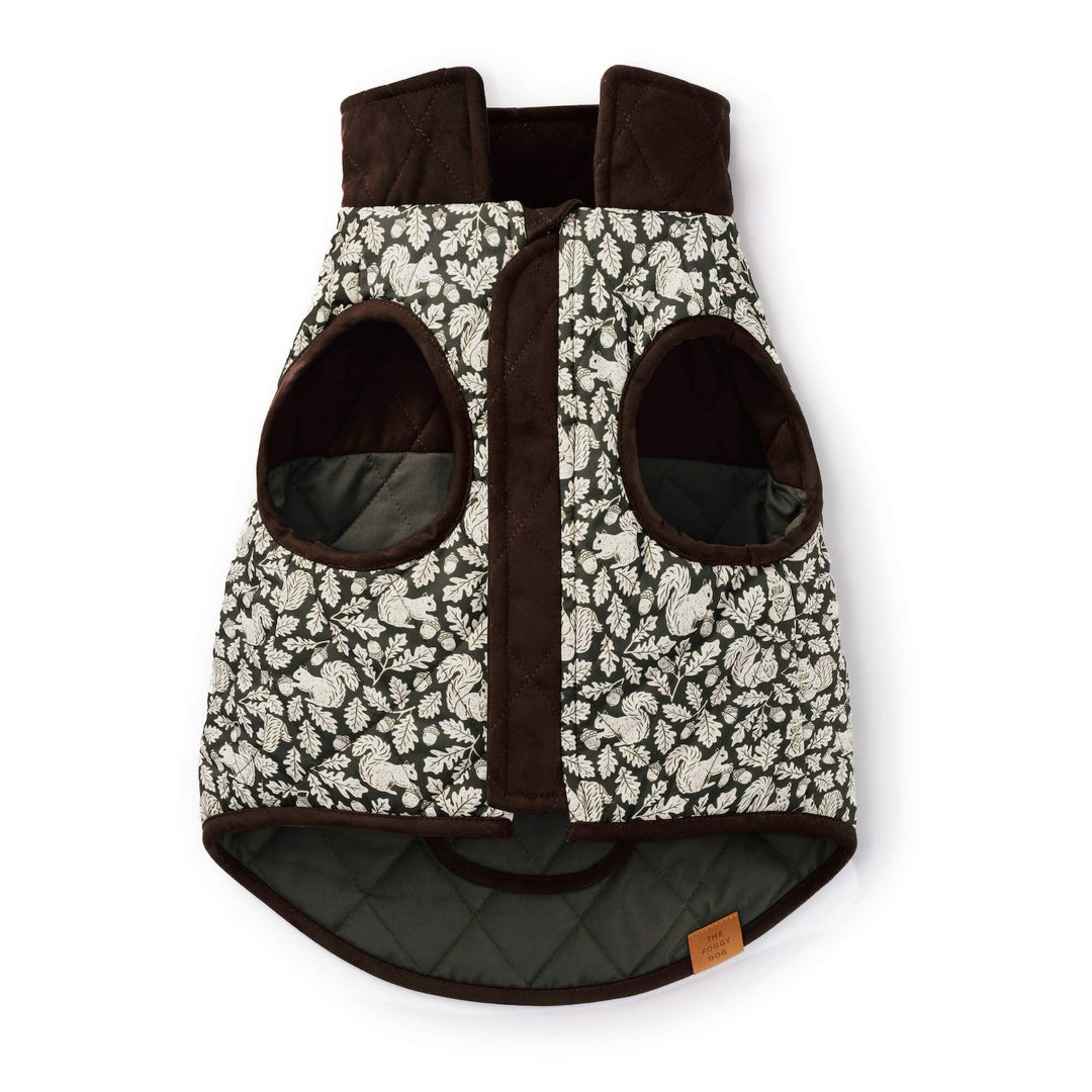 Olive Reversible Dog Jacket