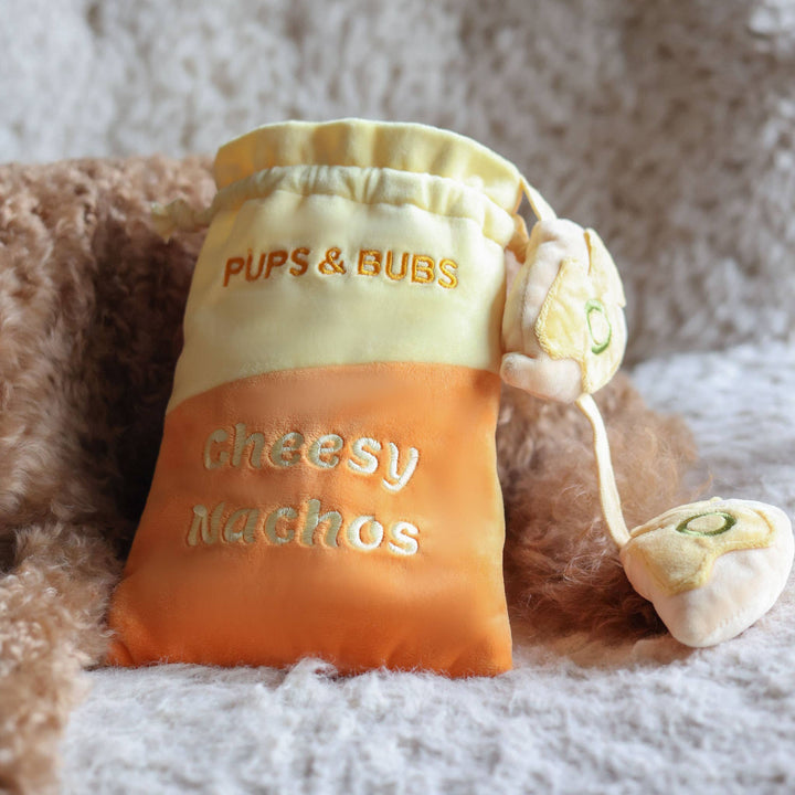 Cheesy Nachos Nosework Enrichment Toy | Snuffle | Squeaker