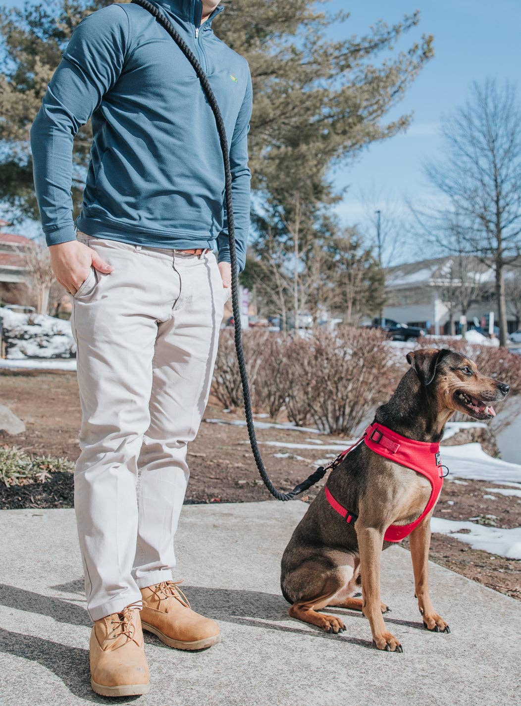 Hands Free Rope Leash Noir