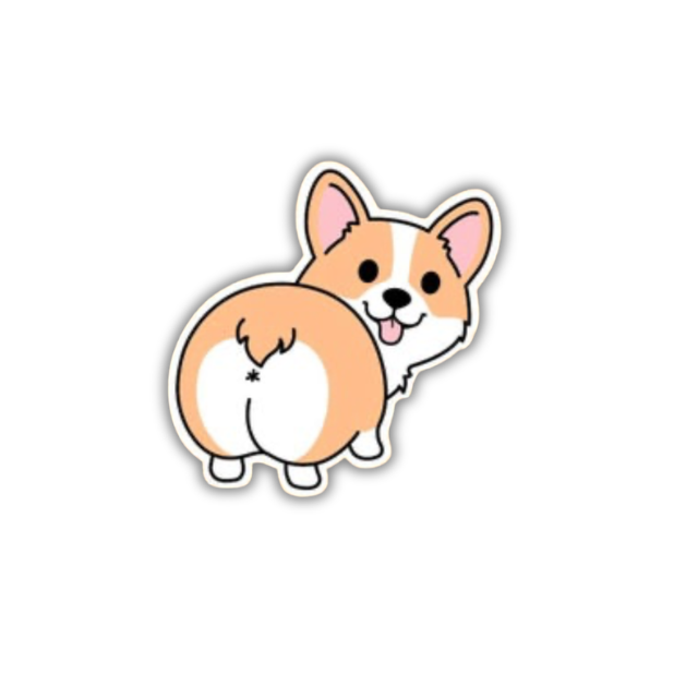 Corgi Butt Funny Sticker