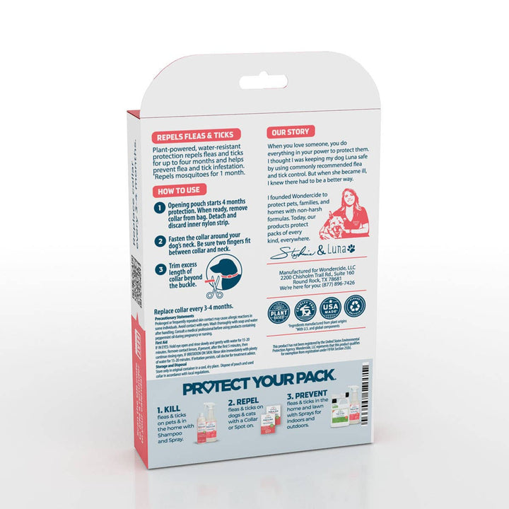 Flea &amp; Tick Collar for Dogs Peppermint Large