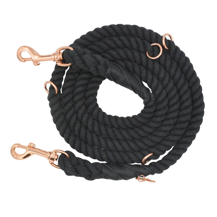 Hands Free Rope Leash Noir