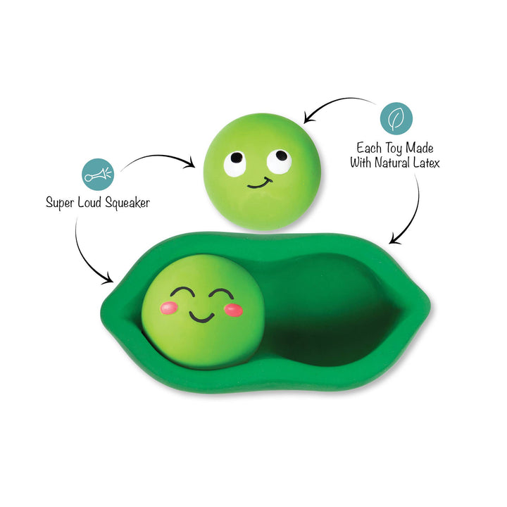 We Come In Peas Latex Dog Toy
