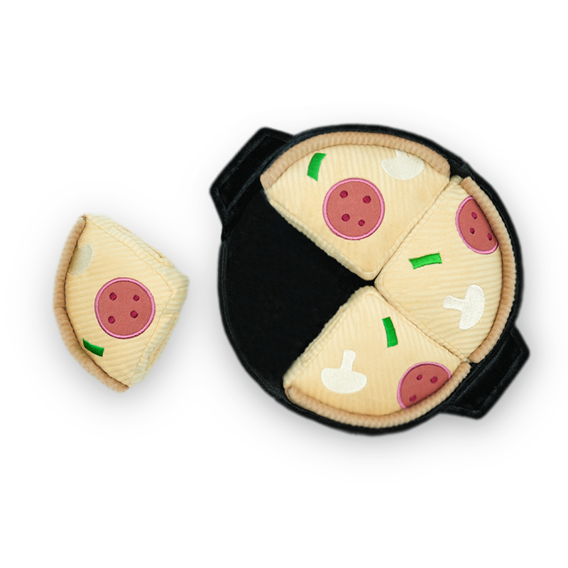 Deep Dish Pizza Enrichment Dog Toy