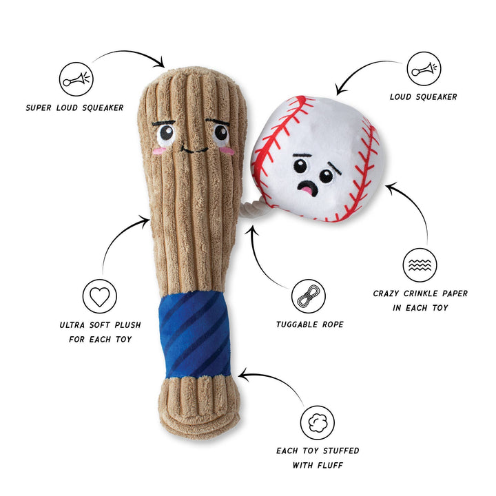 Batter Up Plush Dog Toy