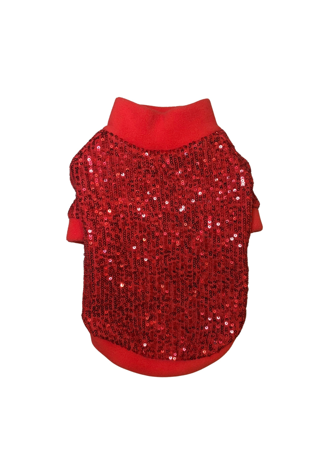 Red Sequin Fleece Top