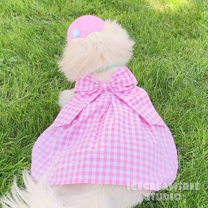 Barbie Inspired Outfit Dress Necklace Set - Dog Cat Costume
