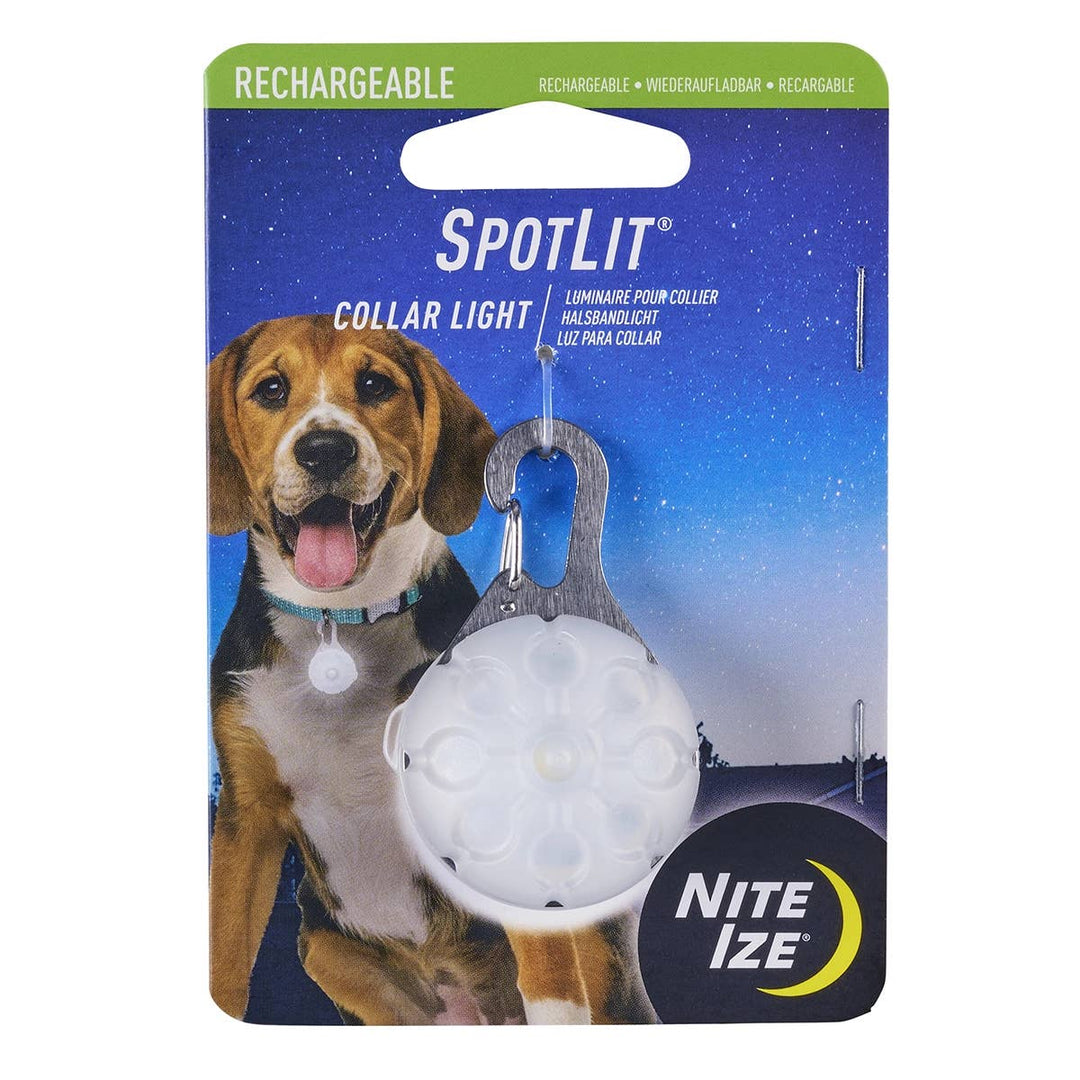 SpotLit® Rechargeable Collar Light - White