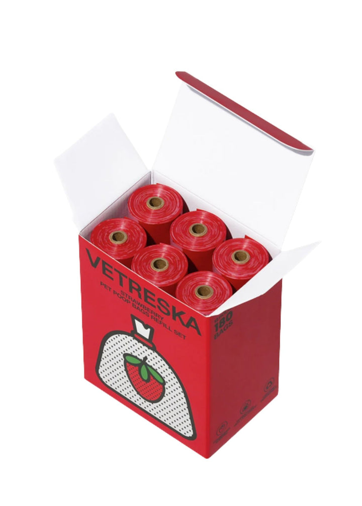 Strawberry Refill Poop Bags (12 rolls)