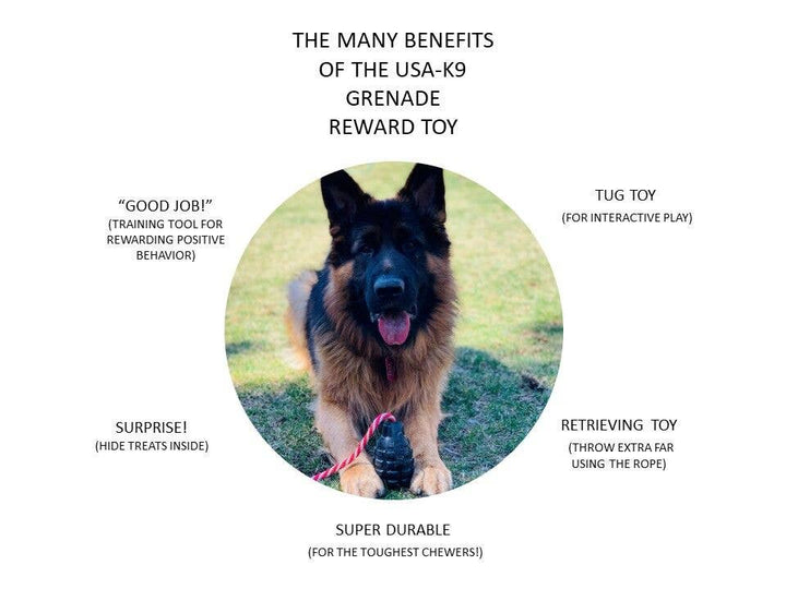 USA-K9 Magnum Grenade: Chew Toy &amp; Reward Toy