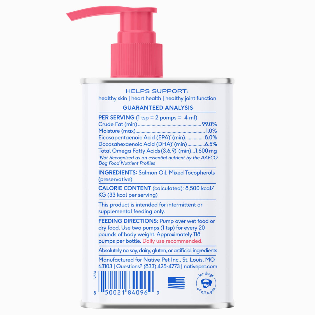 Wild-Caught Alaskan Sockeye Salmon Oil, Skin &amp; Coat Health