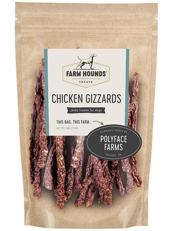Chicken Gizzard - All-Natural Dog Treats - 4oz