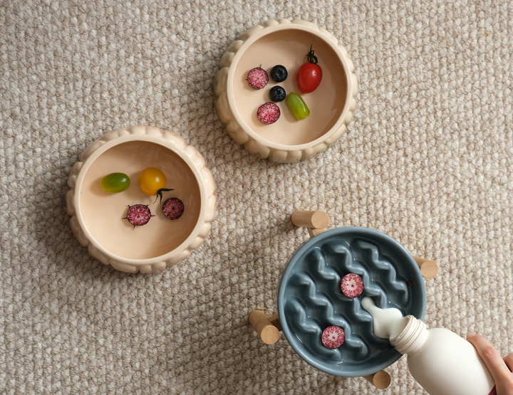 Macaroni Slow Feeder Dog Bowls