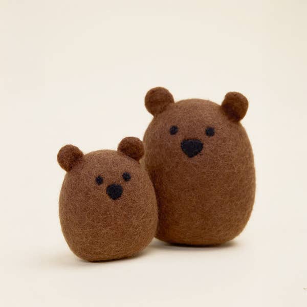 Wool Brown Bear Wool Dog Toy