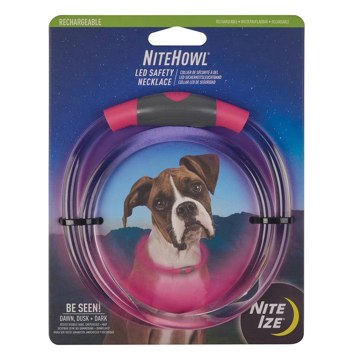 NiteHowl® Rechargeable LED Safety Necklace Pink