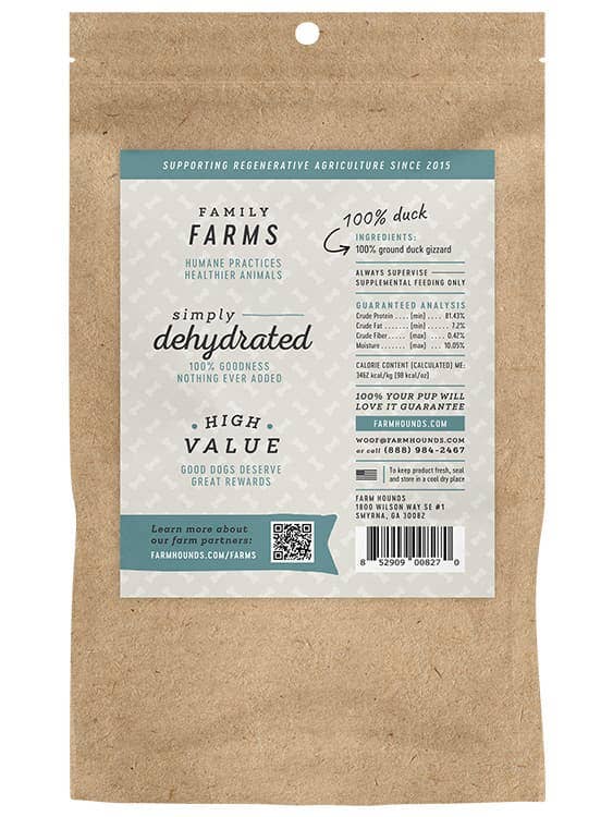 Duck Gizzard Trainer Treats - All-Natural - 4oz