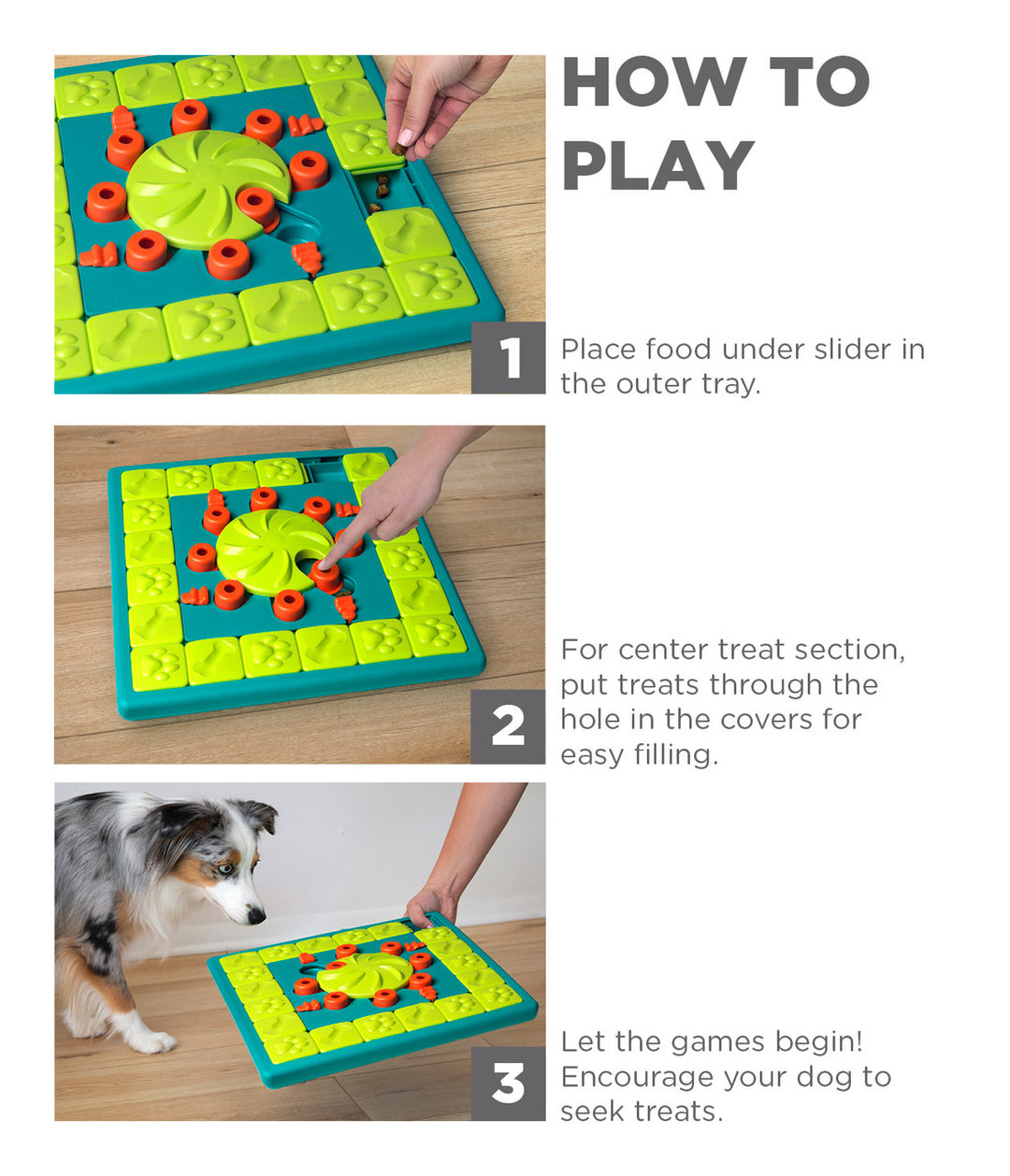 Multipuzzle Interactive Dog Treat Puzzle Toy Blue