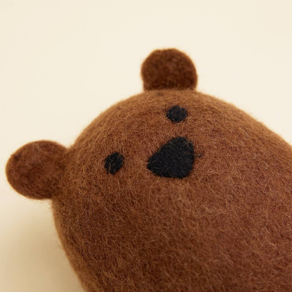 Wool Brown Bear Wool Dog Toy