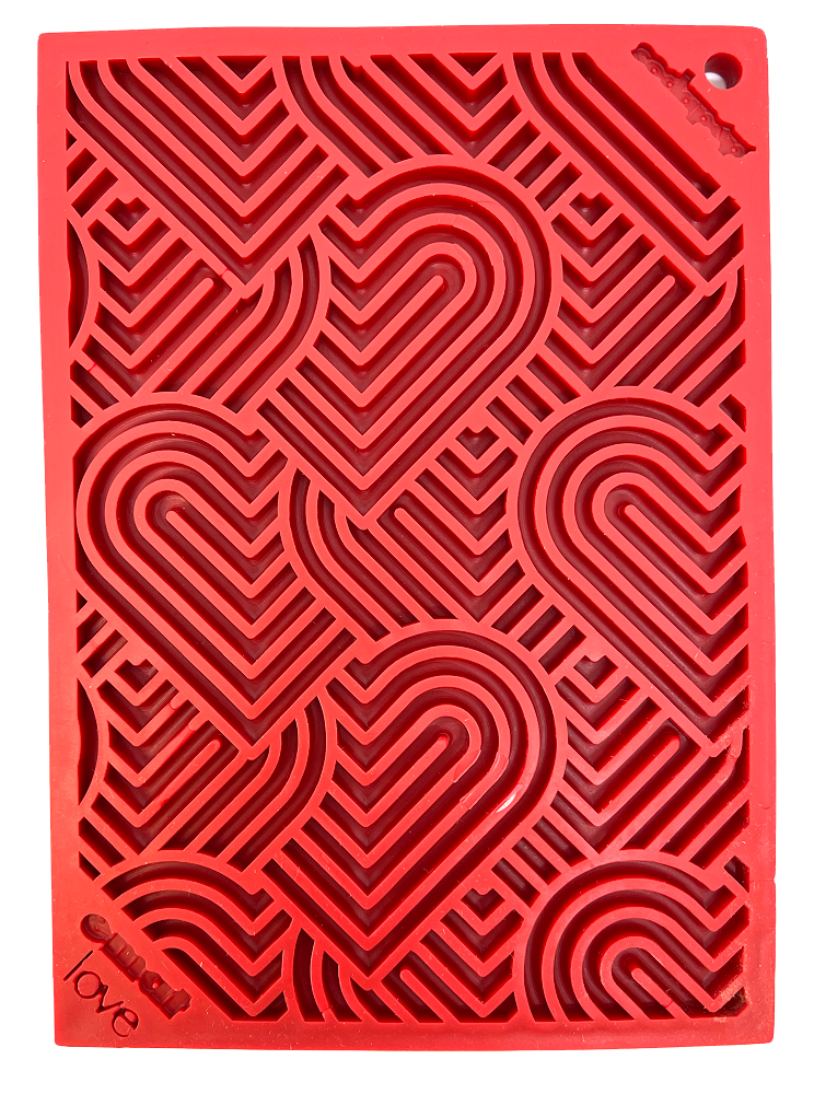 Heart Design Valentine Enrichment Lick Mat