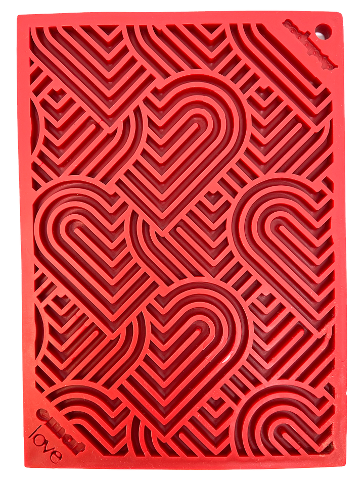 Heart Design Valentine Enrichment Lick Mat