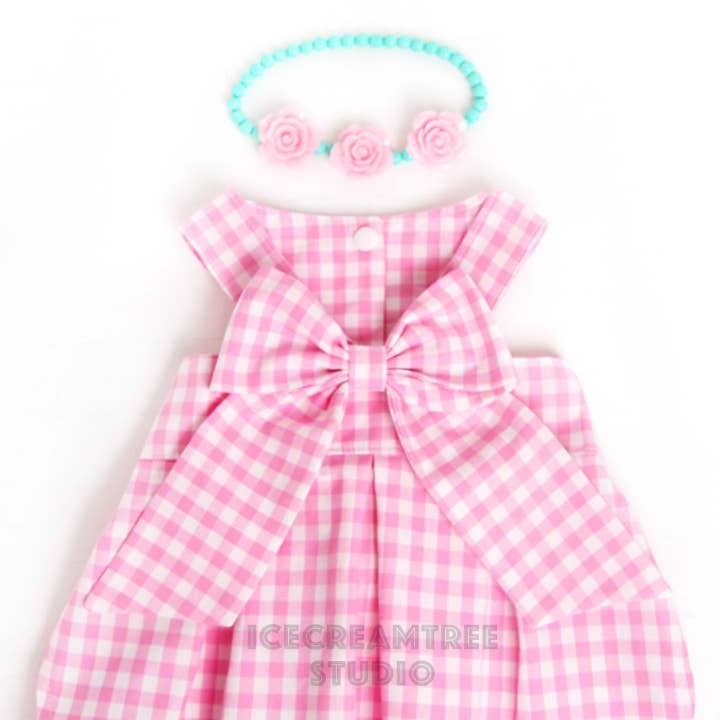 Barbie Inspired Outfit Dress Necklace Set - Dog Cat Costume