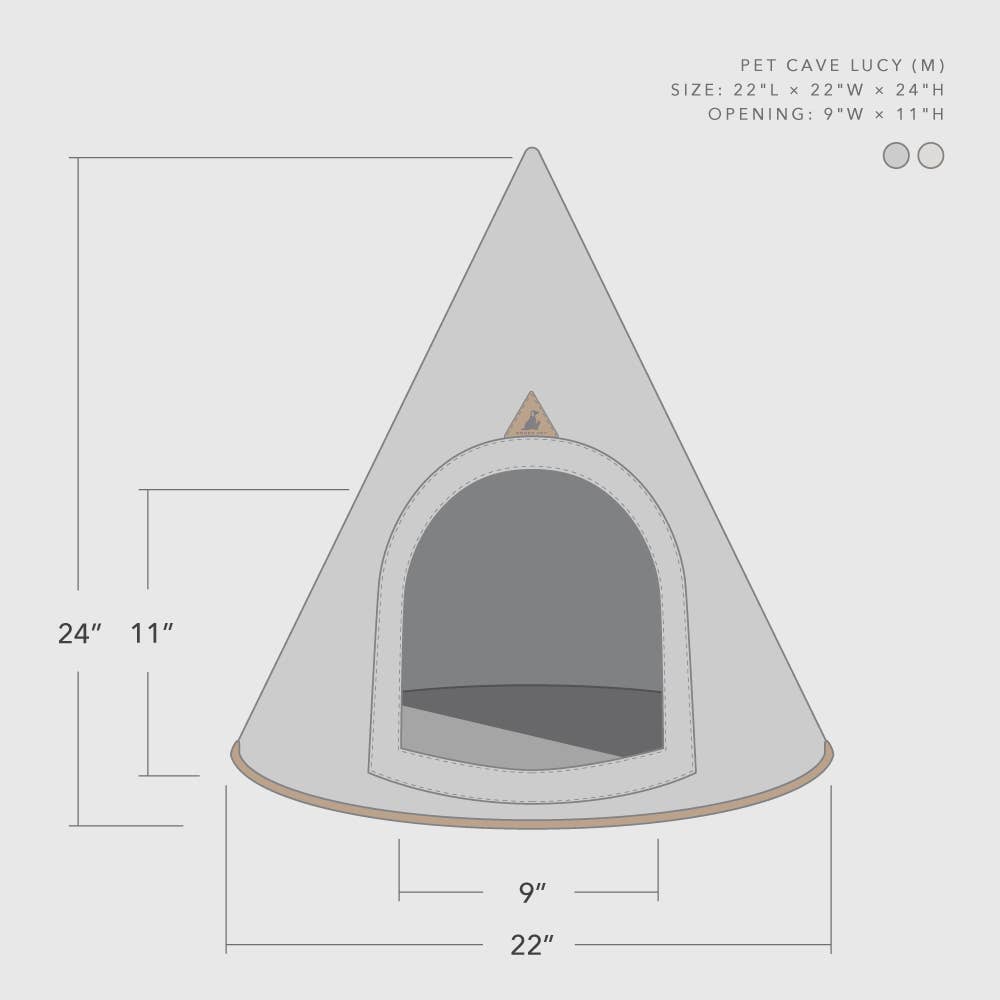 Recycled Felt Pet Cave (Gray) – Modern Foldable Dog House