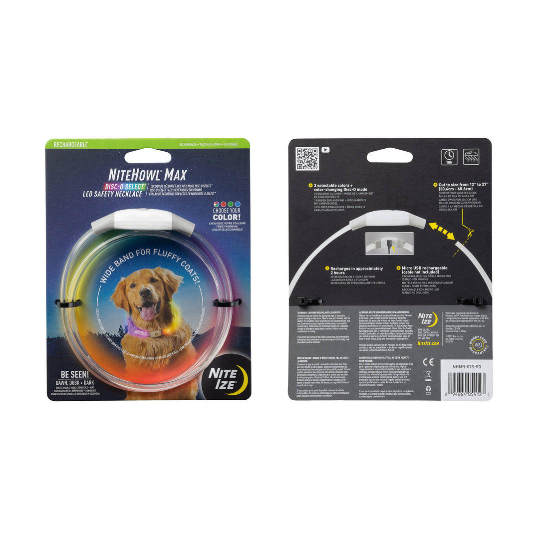 NiteHowl Max Rechargeable LED Safety Necklace Disco