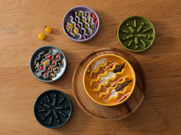 Macaroni Slow Feeder Dog Bowls