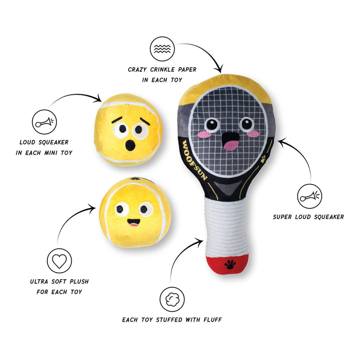 Serving Aces 3 pc Dog Toy Set