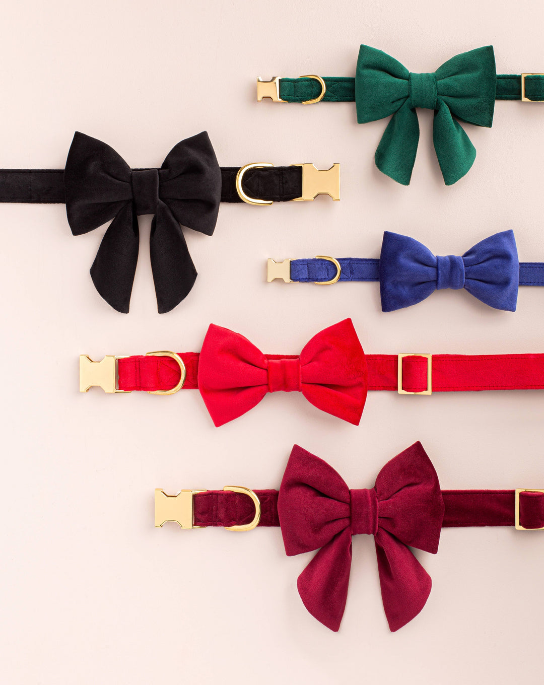 Cranberry Velvet Day Dog Bow Tie