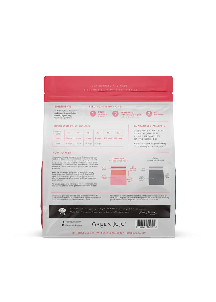 Pork Recipe Freeze Dried Raw Diet 14oz