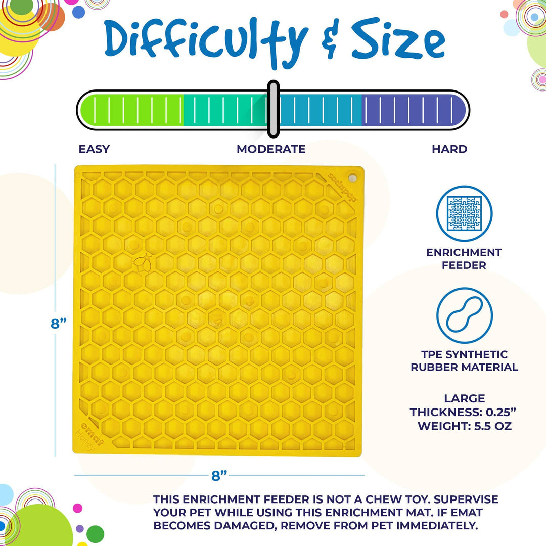 Honeycomb Design Emat Enrichment Licking Mat