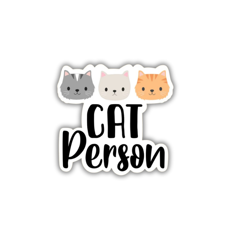 Cat Person Sticker