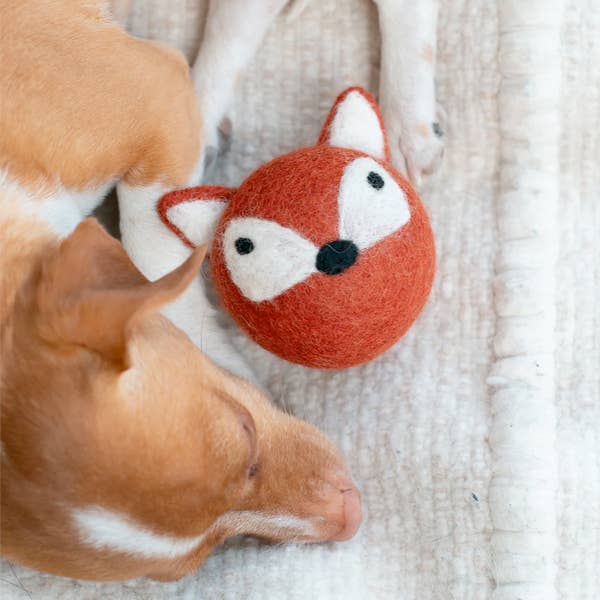 Fox Beastball Wool Cat and Dog Toy