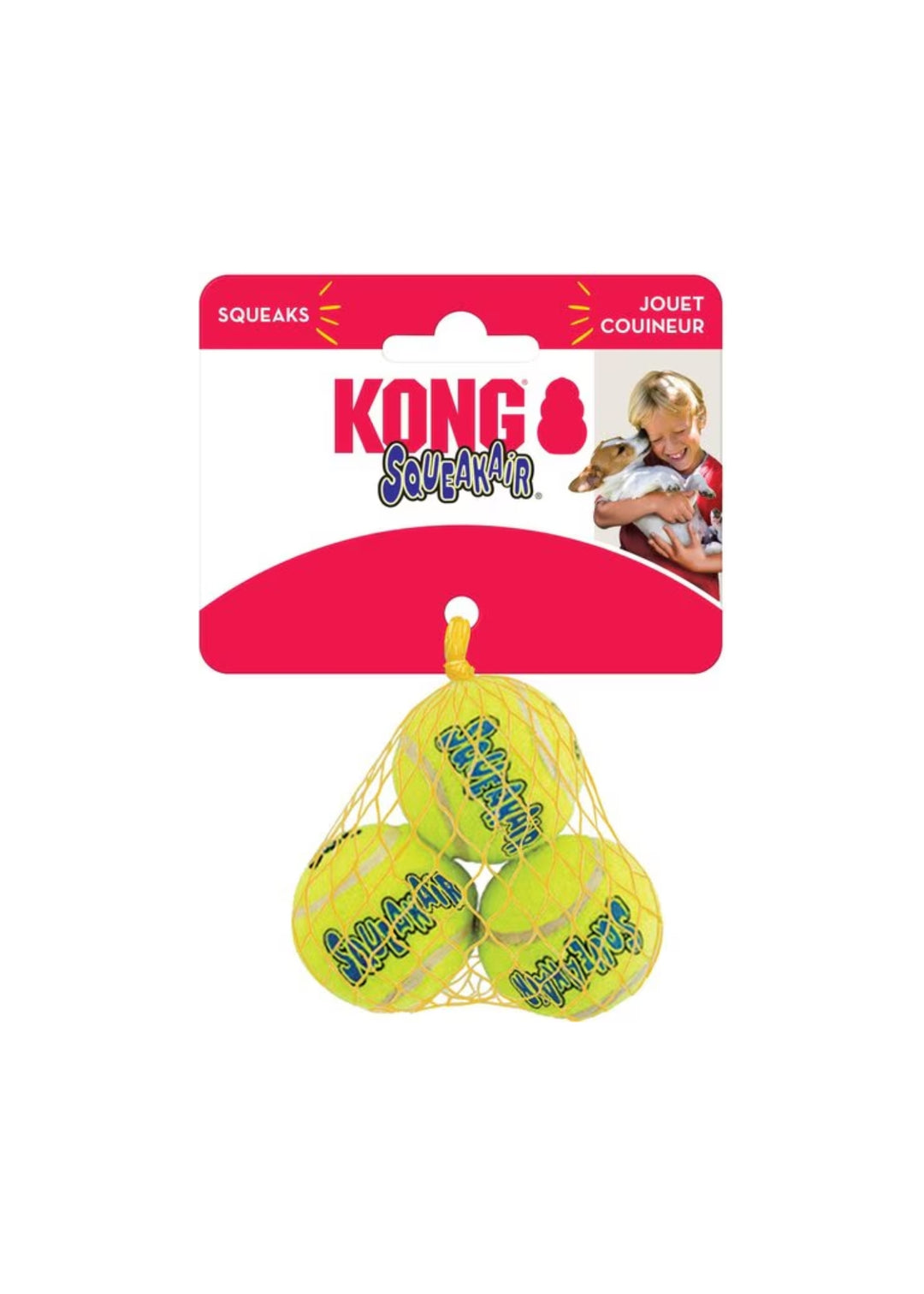 Squeaker Tennis Ball Dog Toy 1ea/3 pk