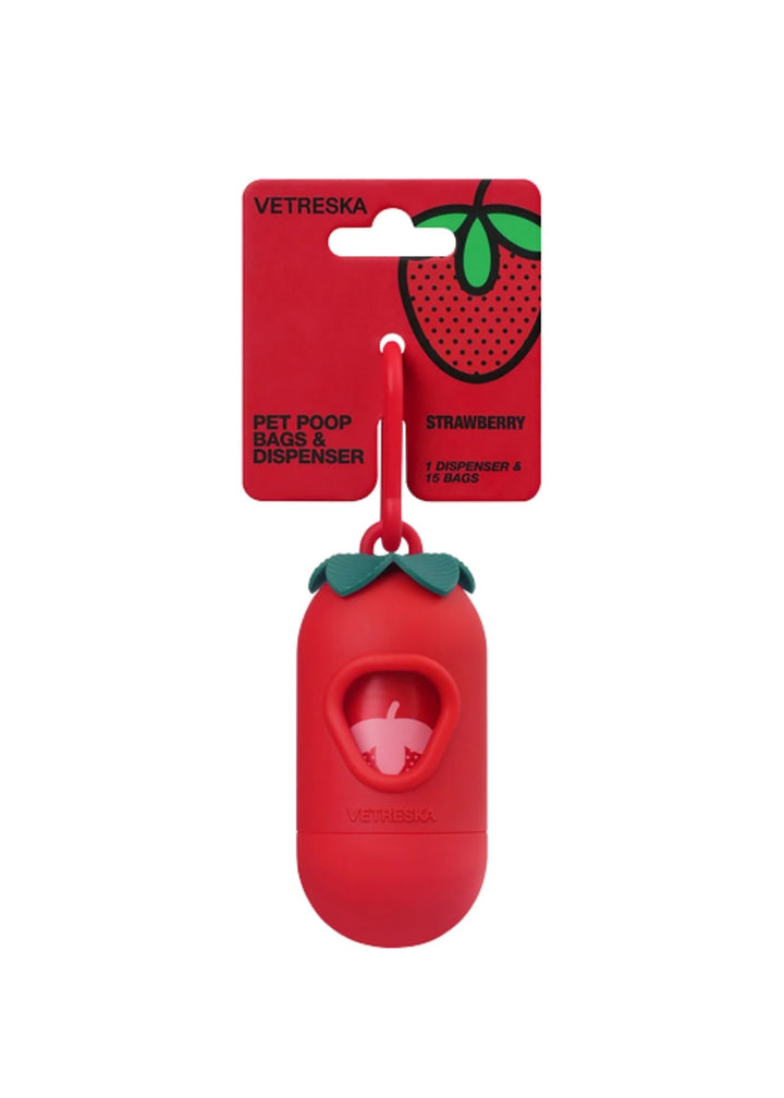 Strawberry Poop Bag Dispenser Set (1+1)
