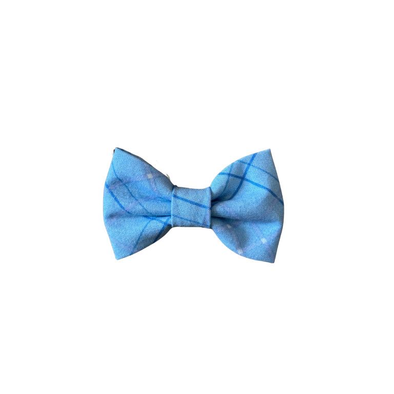 Blue Plaid Bow