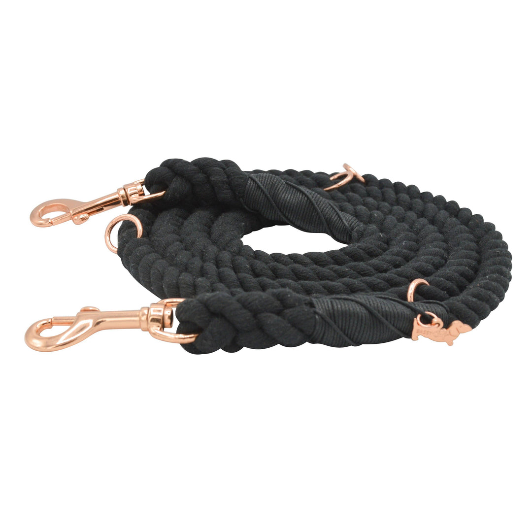 Hands Free Rope Leash Noir