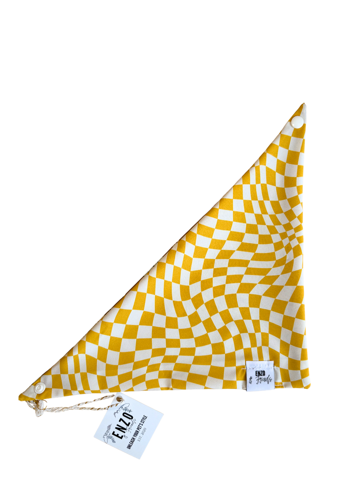 Enzo Yellow Checker + Daisy Bandana
